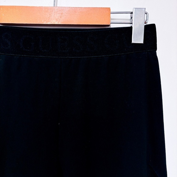 GUESS Black High-Rise Leggings with Sheer Mesh Side Panels | Medium - Picture 3 of 9